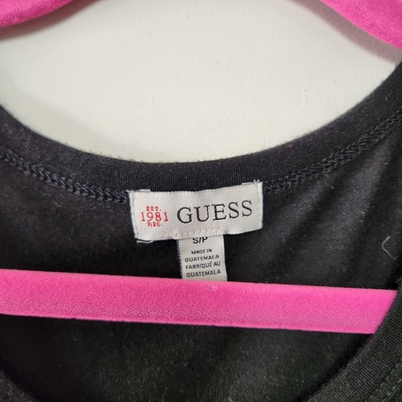 Guess Sleeveless Music Festival Tank Top Black Graphic T-Shirt Guitars Western - Picture 7 of 7